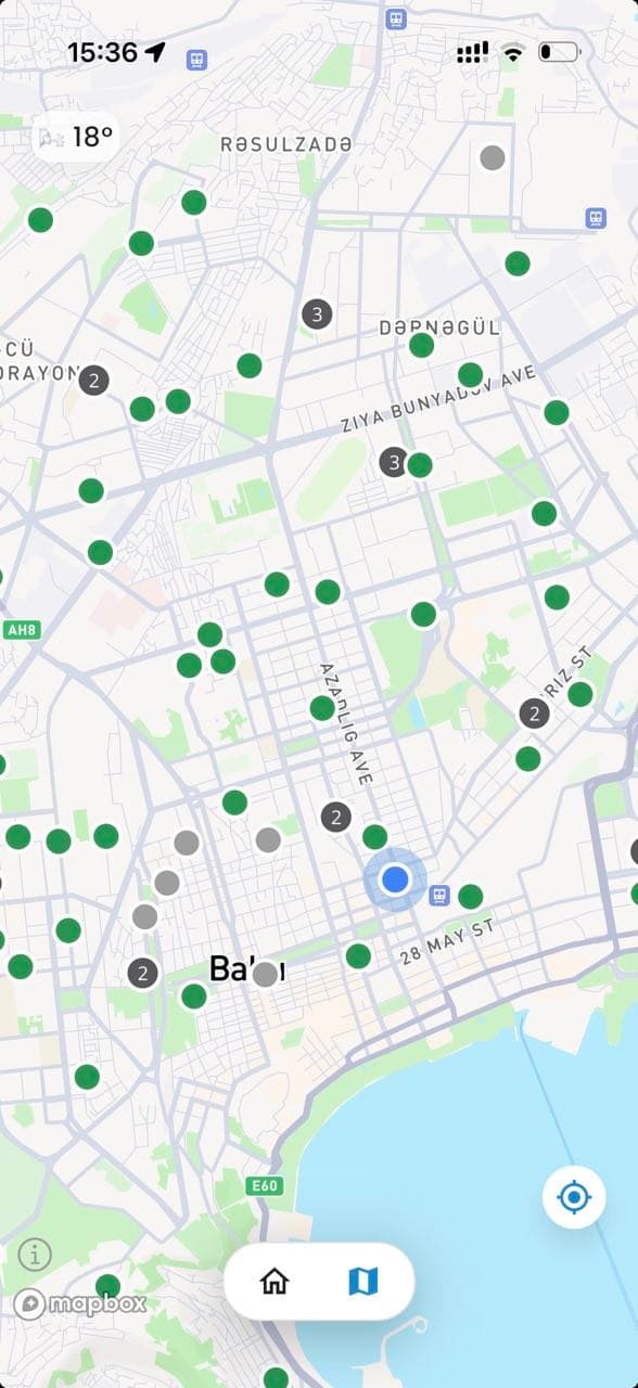 eMoyka app – map view