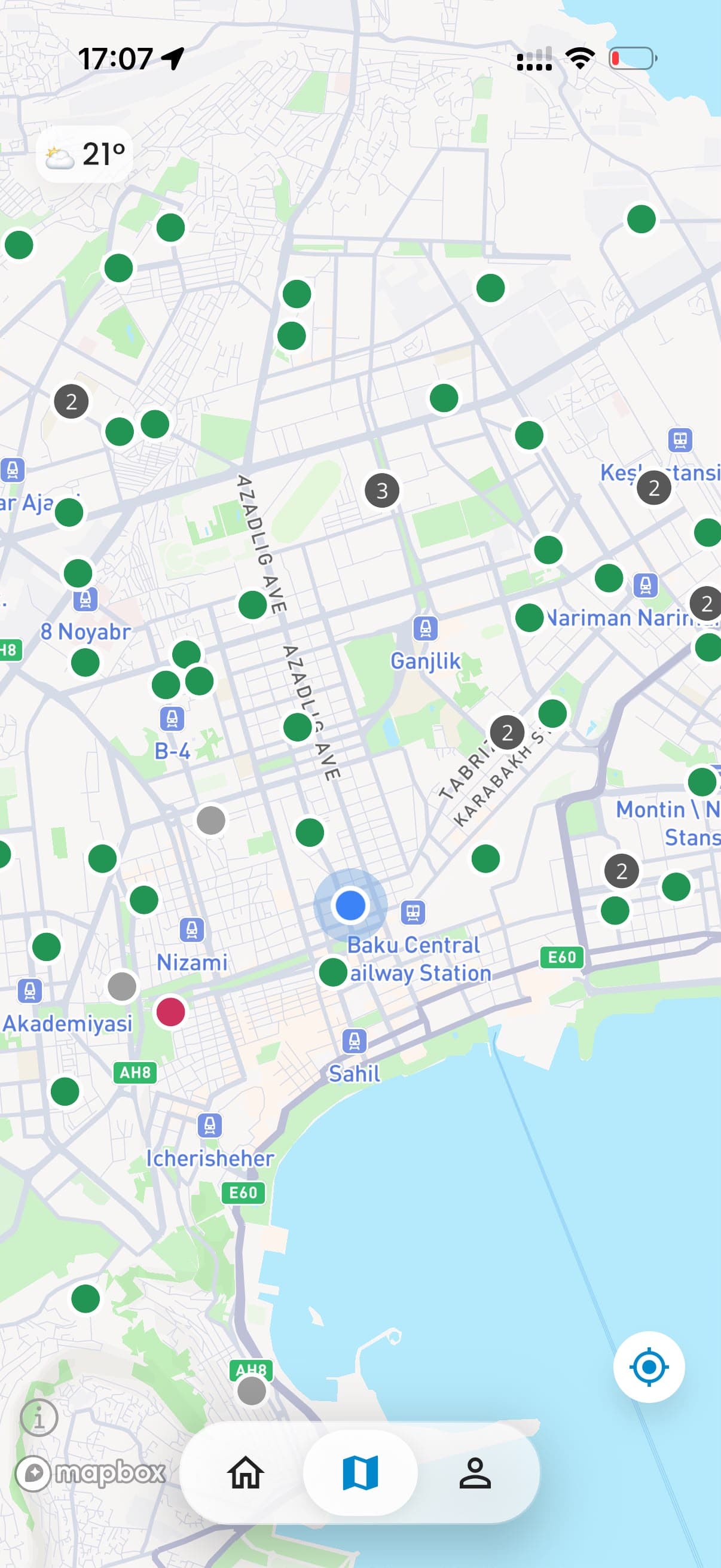 eMoyka app – map view